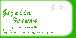 gizella heiman business card